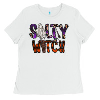 White Salty Witch Ladies Tee - CowhideDigitalArt