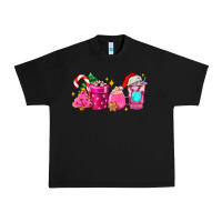 Pink Christmas Coffee Cups Urban Heavy Tee | Teevron