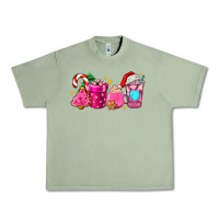 Oil Green pink christmas coffee cups Urban Heavy Tee - AdoDesignShop