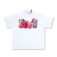 White pink christmas coffee cups Urban Heavy Tee - AdoDesignShop
