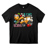 Black i dig 100 days of school Heavy Core Tee - RacoonDesign