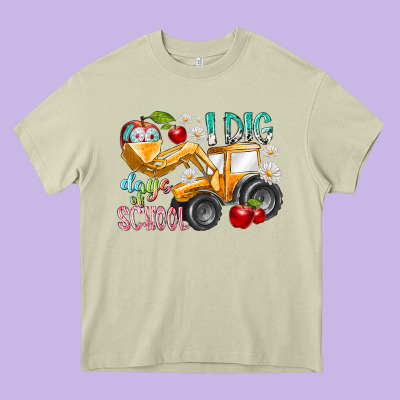 I Dig 100 Days Of School Heavy Core Tee Designed By Racoondesign