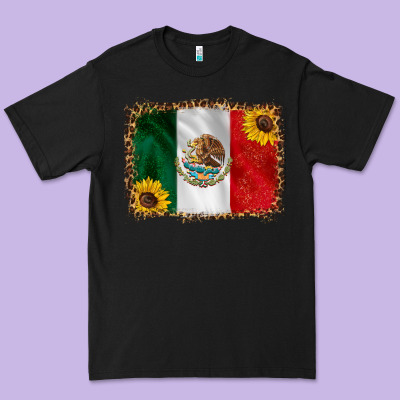 Mexico Flag Background Premium Tee Designed By Hra Design Shop