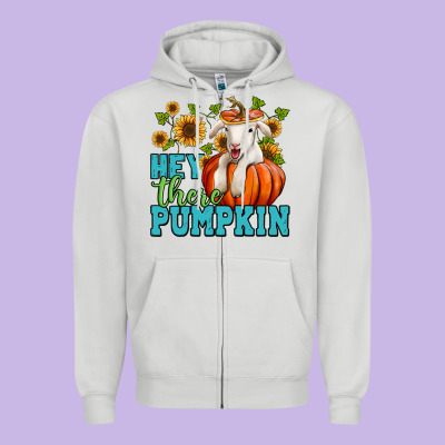 Hey There Pumpkin Lamb Zipper Hoodie Designed By Jasminsmagicworld