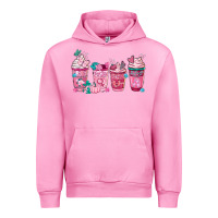 Fuchsia Pink Breast Cancer Coffee Cups Urban Hoodie - FaDigitalArtStudio