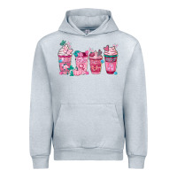Heather Grey Breast Cancer Coffee Cups Urban Hoodie - FaDigitalArtStudio