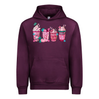 Mauve Wine Breast Cancer Coffee Cups Urban Hoodie - FaDigitalArtStudio