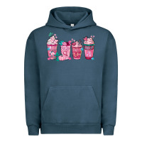 Pigment Midnight Navy Breast Cancer Coffee Cups Urban Hoodie - FaDigitalArtStudio