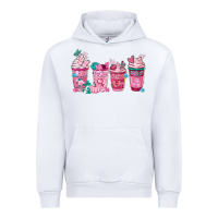 White Breast Cancer Coffee Cups Urban Hoodie - FaDigitalArtStudio