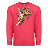 Cardinal Cupid with rose Valentine's Day Premium Sweatshirt - HowdyJamesFarm