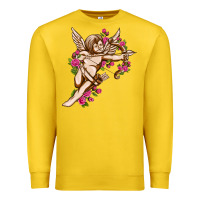 Lemon Cupid with rose Valentine's Day Premium Sweatshirt - HowdyJamesFarm