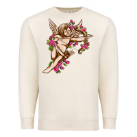 Sandshell Cupid with rose Valentine's Day Premium Sweatshirt - HowdyJamesFarm
