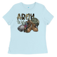 Baby Blue army wife Ladies Tee - SublimationCraftShop