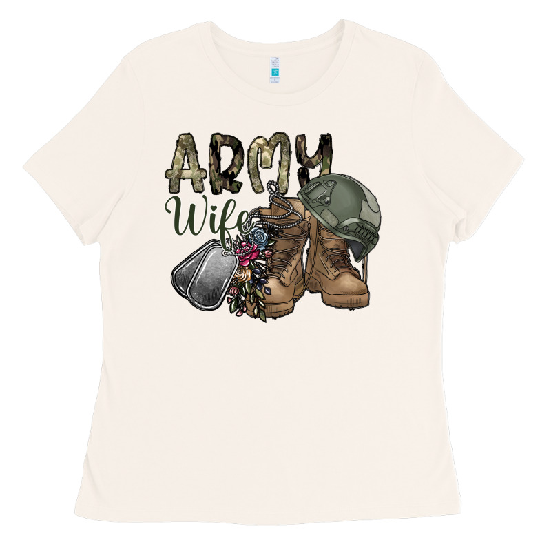Army Wife Ladies Tee by SublimationCraftShop | Teevron