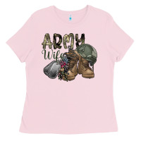 Bubblegum Pink army wife Ladies Tee - SublimationCraftShop