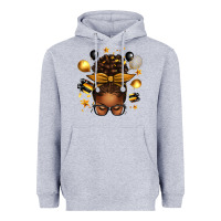 Heather Grey new year's eve afro messy bun Heavyweight Hoodie - texasbilliewilder