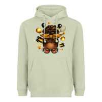 Matcha new year's eve afro messy bun Heavyweight Hoodie - texasbilliewilder