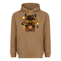 Toasted Coconut new year's eve afro messy bun Heavyweight Hoodie - texasbilliewilder