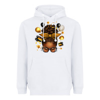 White new year's eve afro messy bun Heavyweight Hoodie - texasbilliewilder
