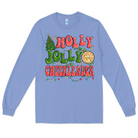 Colony Blue holly jolly cheerleader Long Sleeve Tee - MaliasSmallBusiness