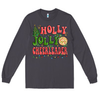Smoke holly jolly cheerleader Long Sleeve Tee - MaliasSmallBusiness