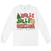 White holly jolly cheerleader Long Sleeve Tee - MaliasSmallBusiness