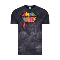 Cloud Black summer vibes lips Vintage Tee - Jasminsmagicworld