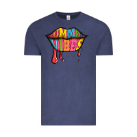 Vintage Denim summer vibes lips Vintage Tee - Jasminsmagicworld