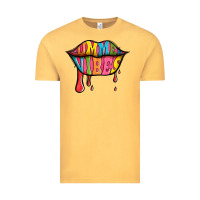 Vintage Mustard summer vibes lips Vintage Tee - Jasminsmagicworld