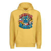 Antique Gold American honey smiley Premium Hoodie - HowdyJamesFarm