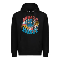 Black American honey smiley Premium Hoodie - HowdyJamesFarm