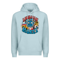 Blue Mist American honey smiley Premium Hoodie - HowdyJamesFarm