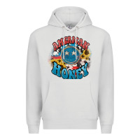 Dove Grey American honey smiley Premium Hoodie - HowdyJamesFarm