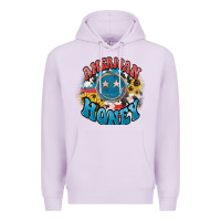 Lilac American honey smiley Premium Hoodie - HowdyJamesFarm