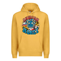 Mustard American honey smiley Premium Hoodie - HowdyJamesFarm