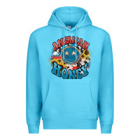 Ocean Blue American honey smiley Premium Hoodie - HowdyJamesFarm