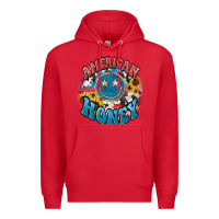 Red American honey smiley Premium Hoodie - HowdyJamesFarm