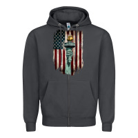 Smoke statue of liberty torch Zipper Hoodie - BarkalooDesign