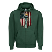 Sports Green statue of liberty torch Zipper Hoodie - BarkalooDesign