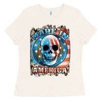 Made In America Skull Ladies Tee | Teevron