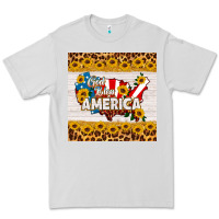 Dove Grey god bless america square coaster Premium Tee - HRA Design Shop