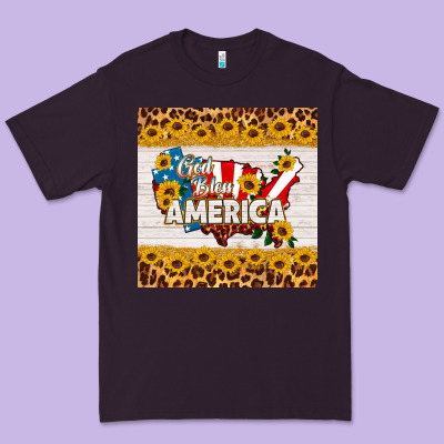 God Bless America Square Coaster Premium Tee Designed By Hra Design Shop