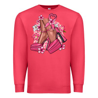 Cardinal Cancer high heels Cancer Awareness Premium Sweatshirt - HowdyJamesFarm