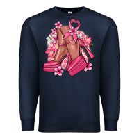 Navy Cancer high heels Cancer Awareness Premium Sweatshirt - HowdyJamesFarm