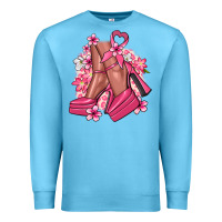 Ocean Blue Cancer high heels Cancer Awareness Premium Sweatshirt - HowdyJamesFarm
