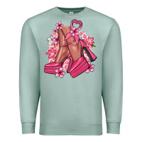 Seafoam Cancer high heels Cancer Awareness Premium Sweatshirt - HowdyJamesFarm