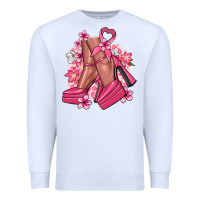 White Cancer high heels Cancer Awareness Premium Sweatshirt - HowdyJamesFarm