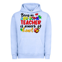 Pigment Grape Ice Being an au some teacher is a work of the heart Urban Hoodie - FaDigitalArtStudio