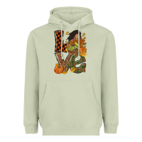 Matcha Love Fall with afro woman Heavyweight Hoodie - NancyCooperArtShop
