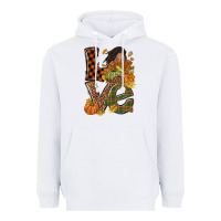 White Love Fall with afro woman Heavyweight Hoodie - NancyCooperArtShop